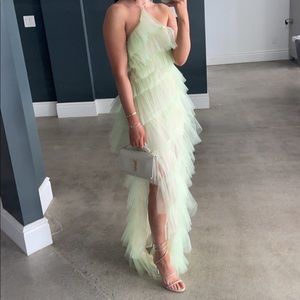 The Bar green tulle dress
